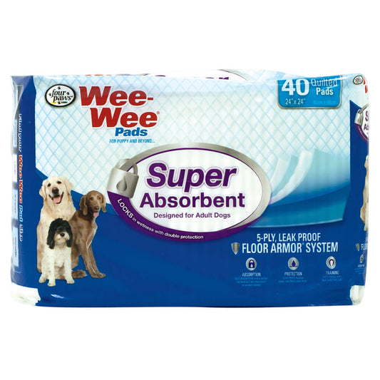 Four Paws Wee-Wee Super Absorbent Pads 40 count