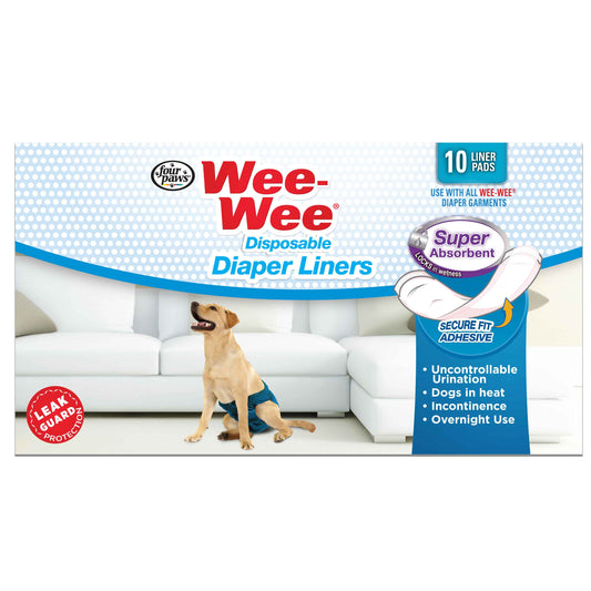 Four Paws Wee-Wee Super Absorbent Disposable Dog Diaper Linders 10 count