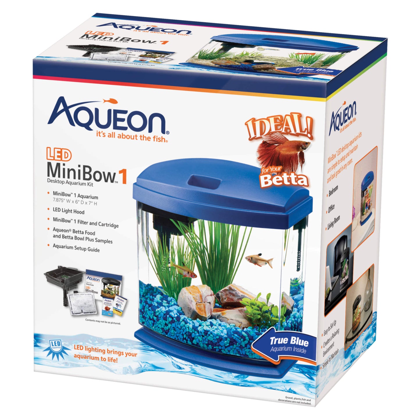 Aqueon MiniBow LED Aquarium Kit 1 Gallon