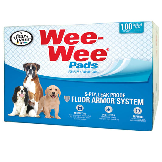 Four Paws Wee-Wee Pads 100 pack box