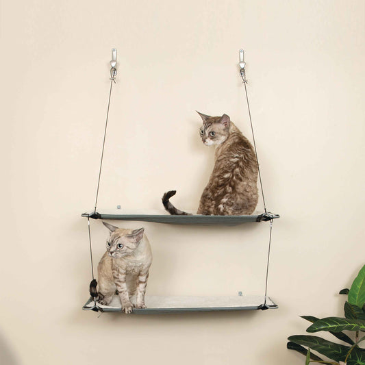 K&H Pet Products Wall Mounted Cat Shelf Double Level