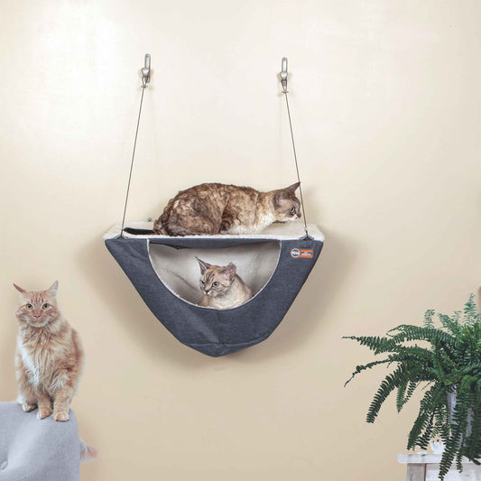 K&H Pet Products Wall Mount Cat Shelf and Cat Hammock Single Shelf