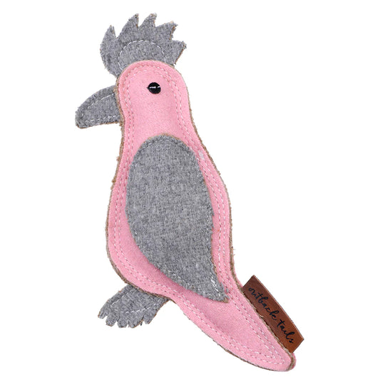 DOOG Outback Tails Gertie Galah Felt Chew Toy